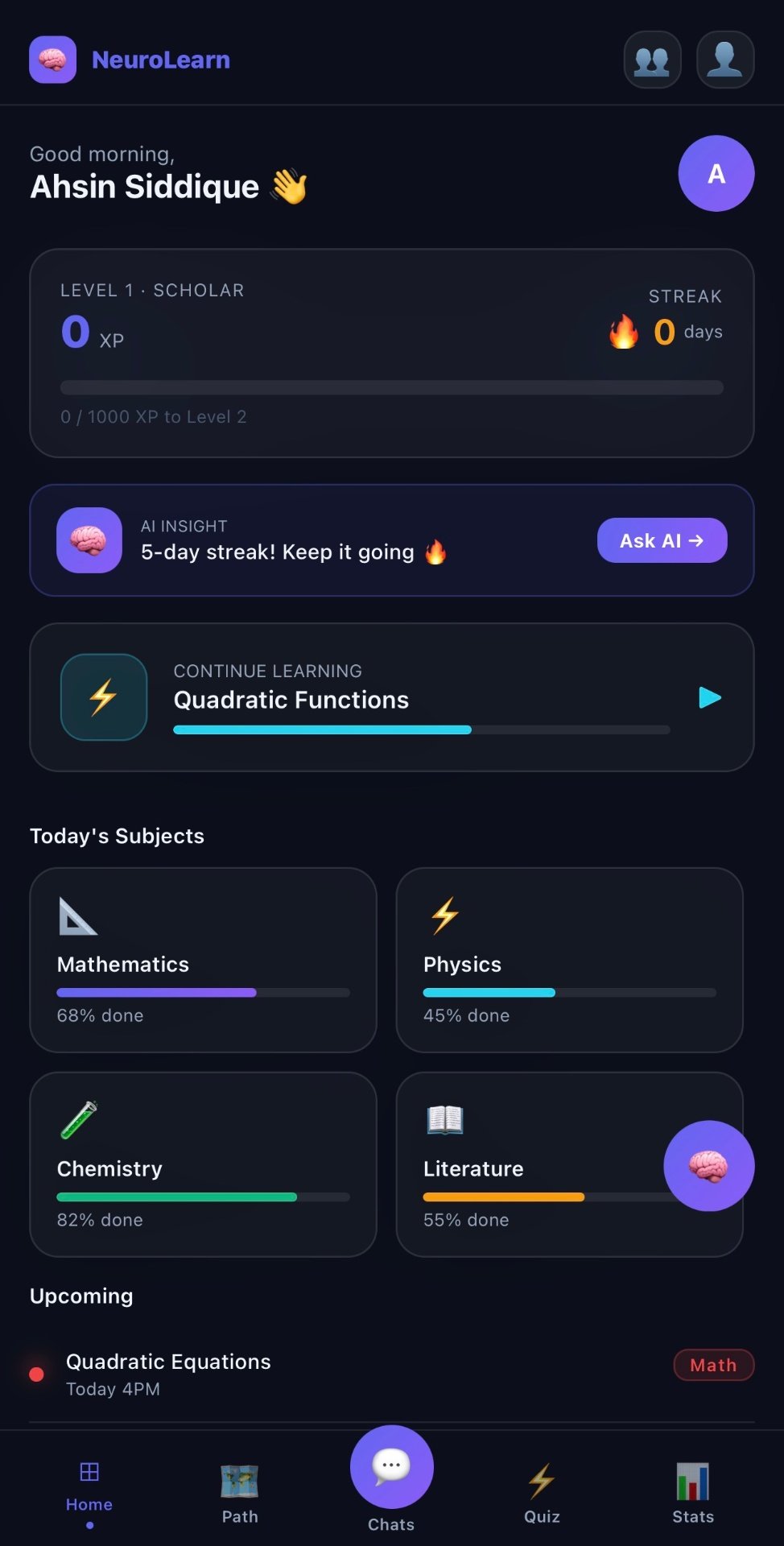 NeuroLearn AI Tutor preview